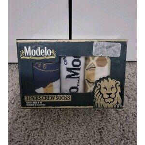 Modelo 3 Pair Pack Crew Socks, Men Size 8-12, Women Size 9-14, New w/o Tag